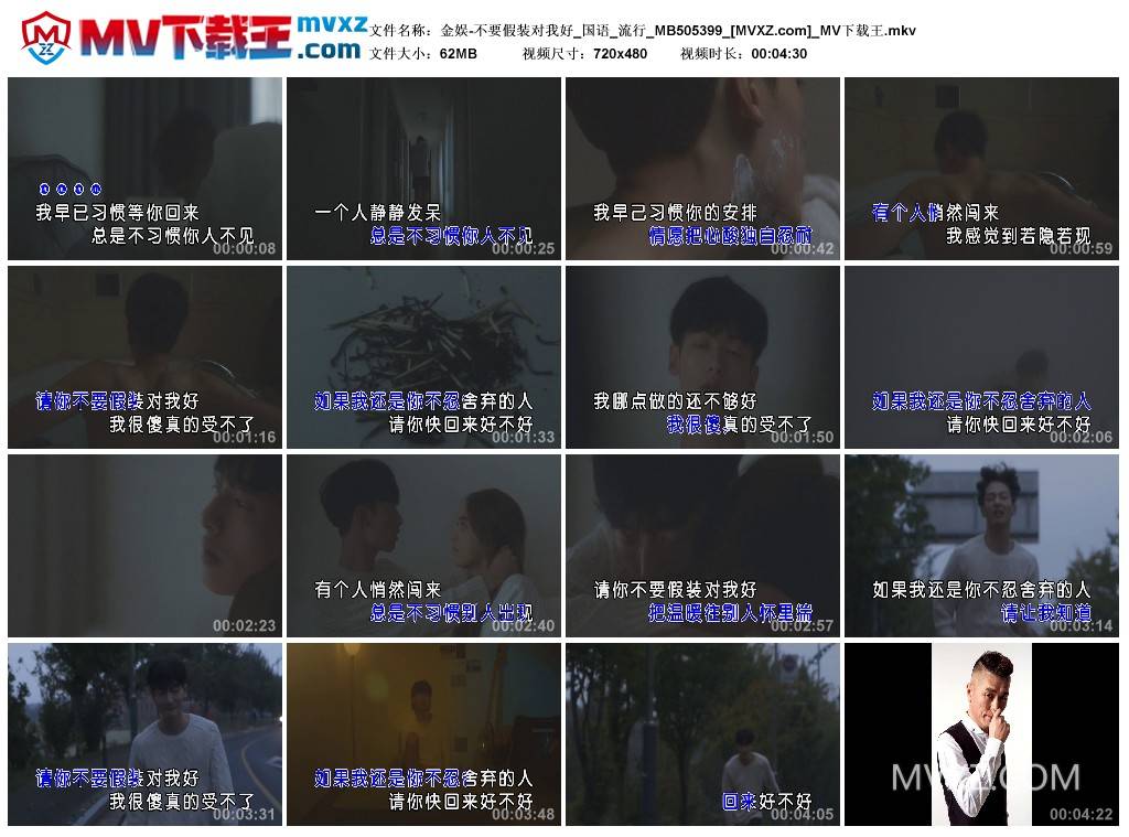 金娱-不要假装对我好_国语_流行_MB505399